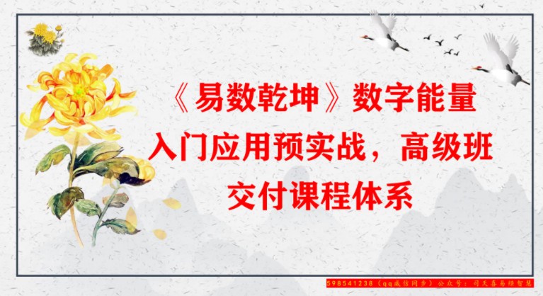 司天喜《易数乾坤》数字能量学高级班（升级版）