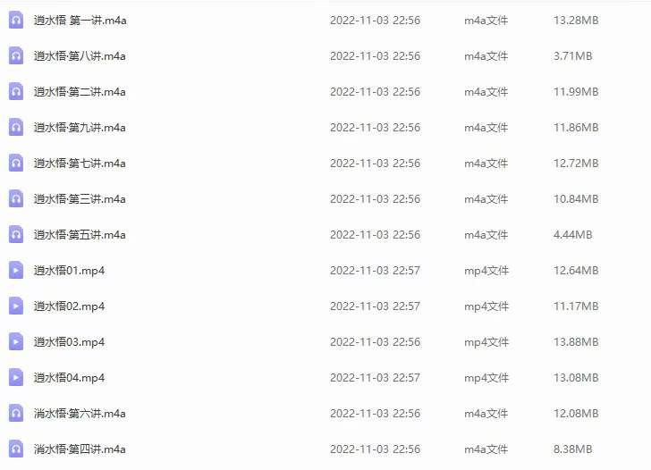 【洞玄师道传承】养生保障法消水悟视频4集+音频9集 百度网盘下载