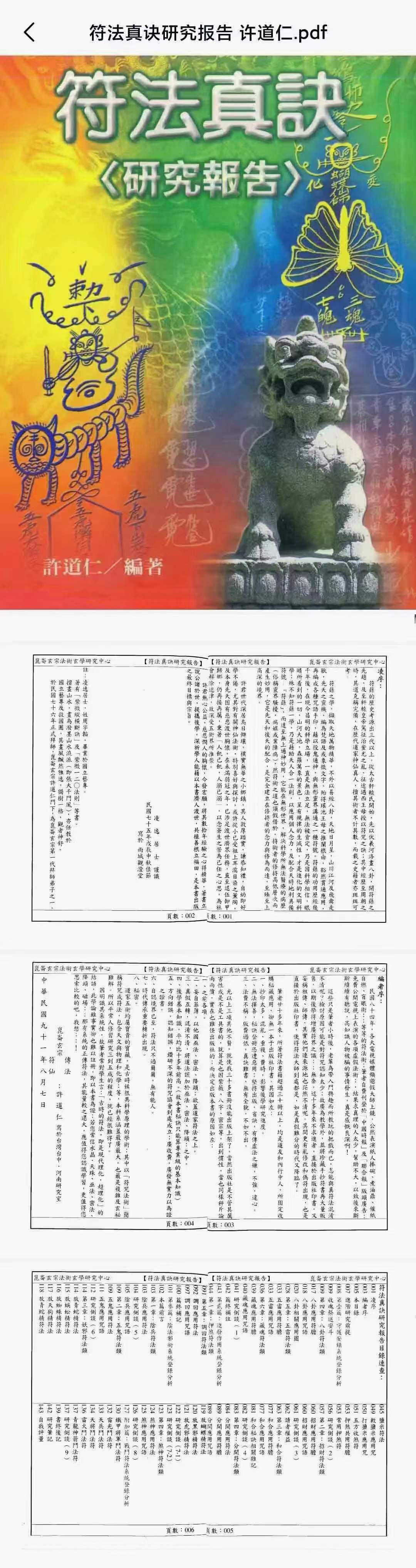 许道仁 符法真诀研究报告