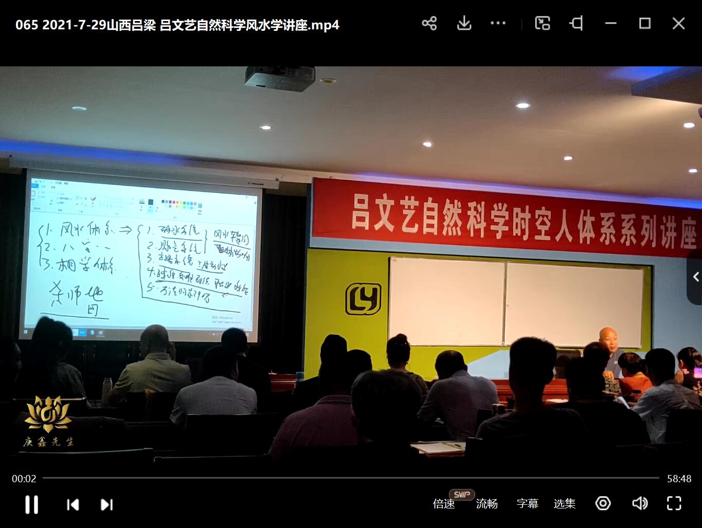 2021年7月25号 山西吕梁 吕文艺自然科学风水学 公益讲座