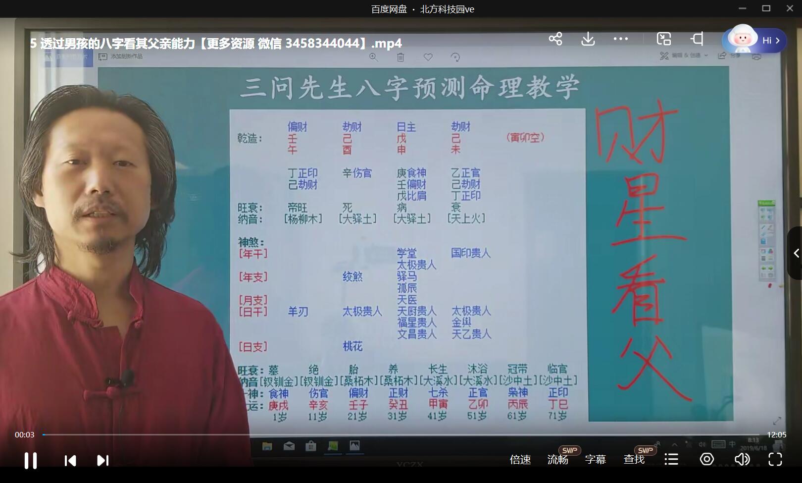三问先生 10堂八字实例讲解视频(10集)