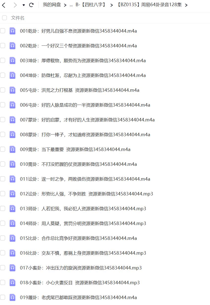 周易64卦（完结）128集录音 免费结缘