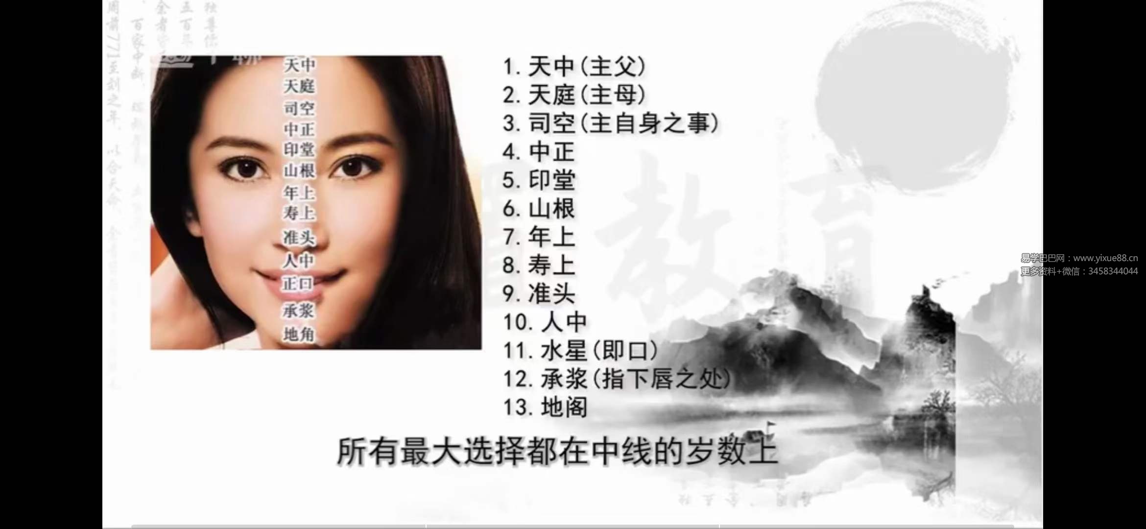 德置教育 五官面相流年判断法13集