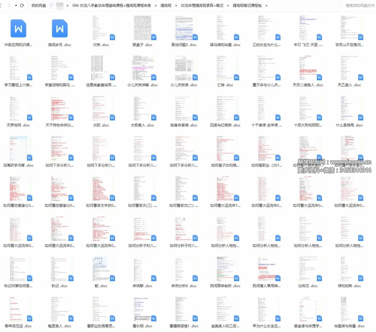 白龙八字象法命理基础课程+提高班课程合集