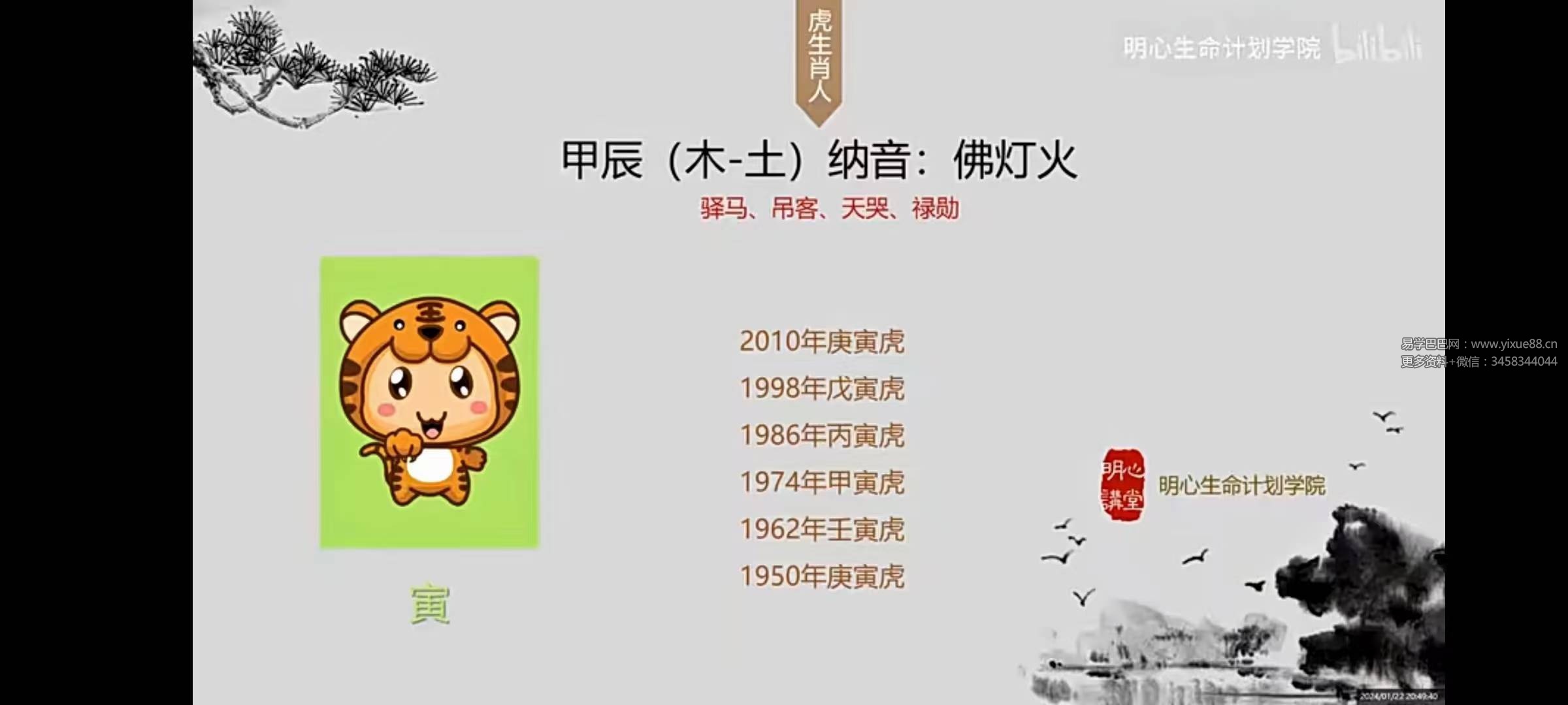 2024明心甲辰流年十二生肖运程详解 视频1集