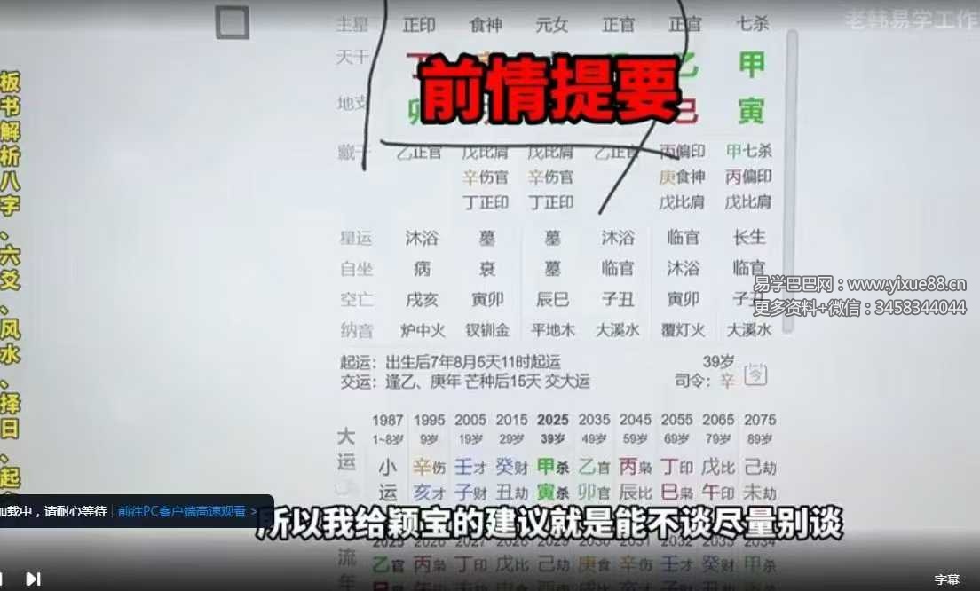 老韩明星八字案例分析45集视频