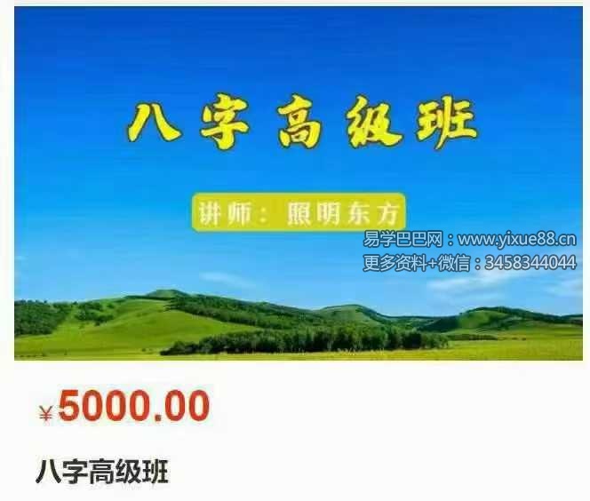 照明东方《八字高级班》12集