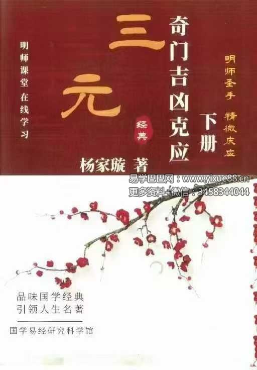 杨家璇《奇门吉凶克应》上册+下册